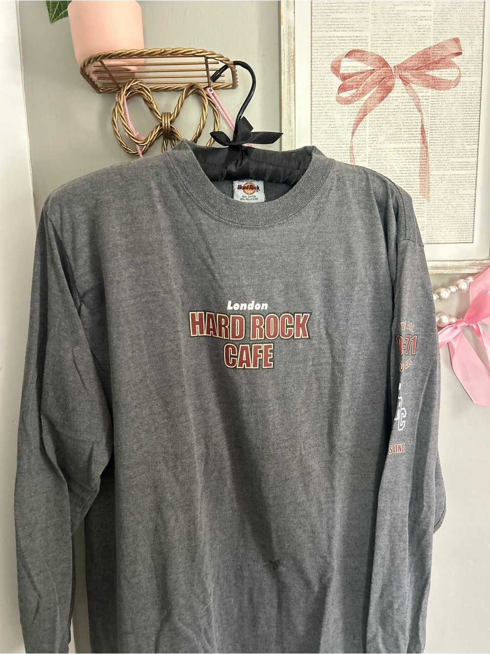 Vintage Hard-rock London Cafe long Sleeved Top L unisex